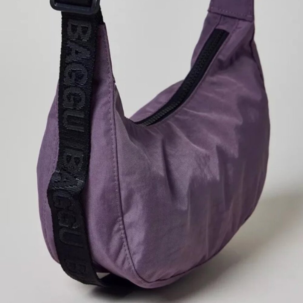 BAGGU Small Nylon Crescent Bag - Dusty Violet - New With Tags!